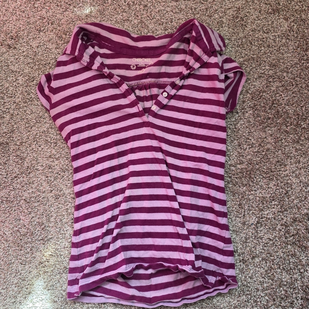 Kids Purple Striped Tee